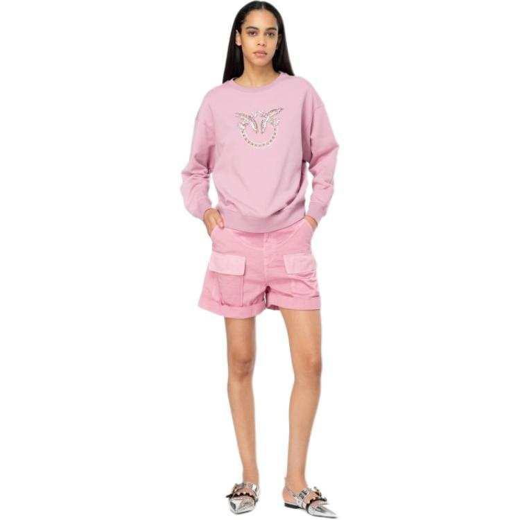 PINKO Pocket embellished Seersucker Shorts