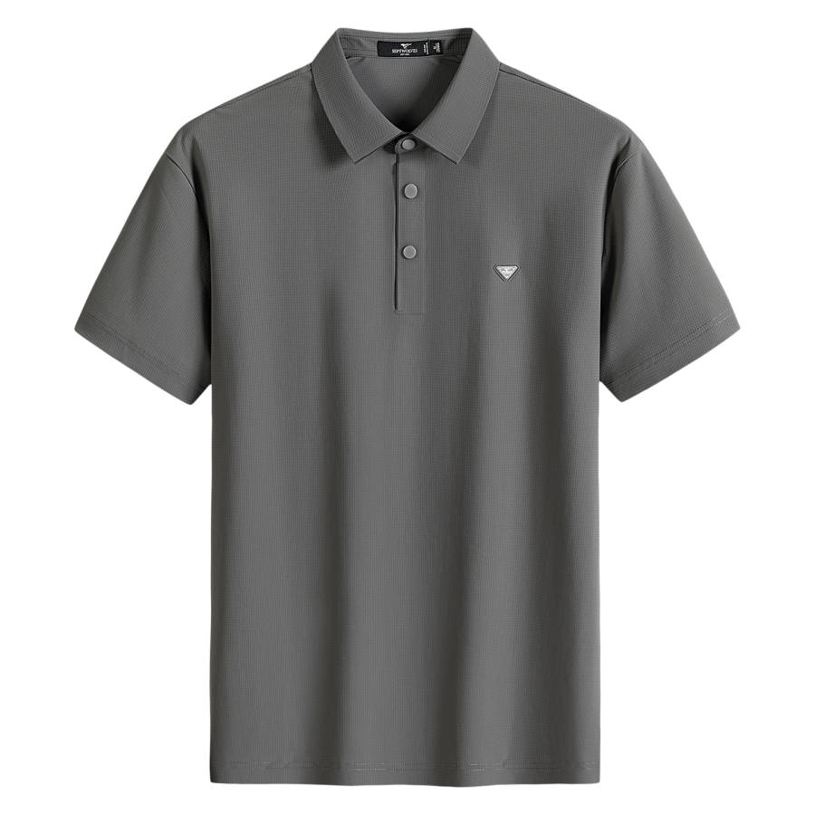 SEPTWOLVES Polo Shirts Men's Gray Lapel Moderate Straight Fit