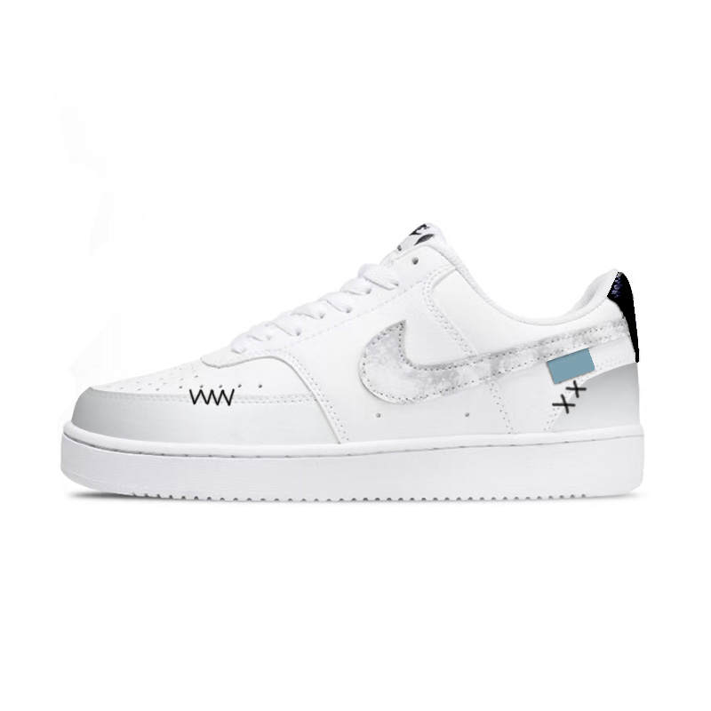 Nike Nike Court Vision 1 Slip Resistant Abrasion Resistant Low top Skateboard Shoes Men's White/Gray