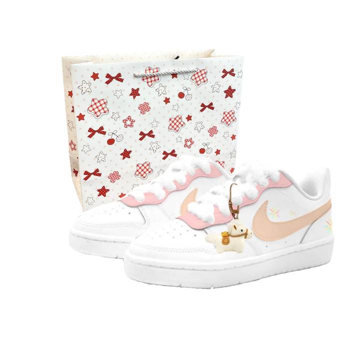 Nike Nike Court Borough 2 Color Star Soft Light, Kung Fu Rabbit Leather Cushioning Abrasion Resistant Slip Resistant