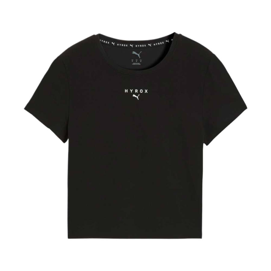 PUMA T Shirts Women's Black Crew Neck Moderate Straight Fit