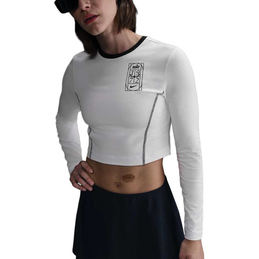 Nike Nike SportswearCourt Manches Longues Pour Femme Crop Top Women's White