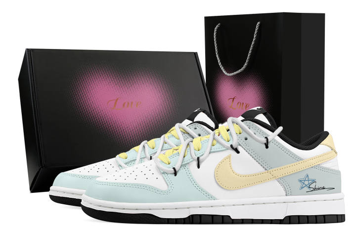 Nike Nike Dunk Misty Rain Crossing Spring 2 Heart Box Leather Cushioning Lightweight Slip Resistant Low top Skateboard Shoes