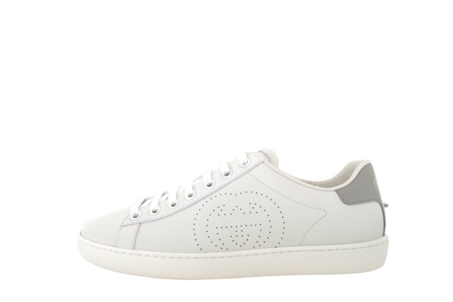 Gucci Wmns Ace 'Interlocking G - White Grey' Women's