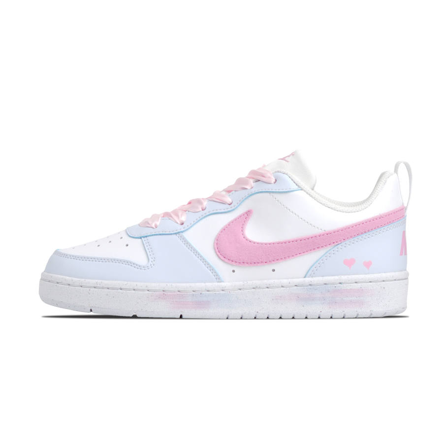 Nike Nike Court Borough Love Letter Slip Resistant Cushioning Low top Skateboard Shoes Women's Blue Pink