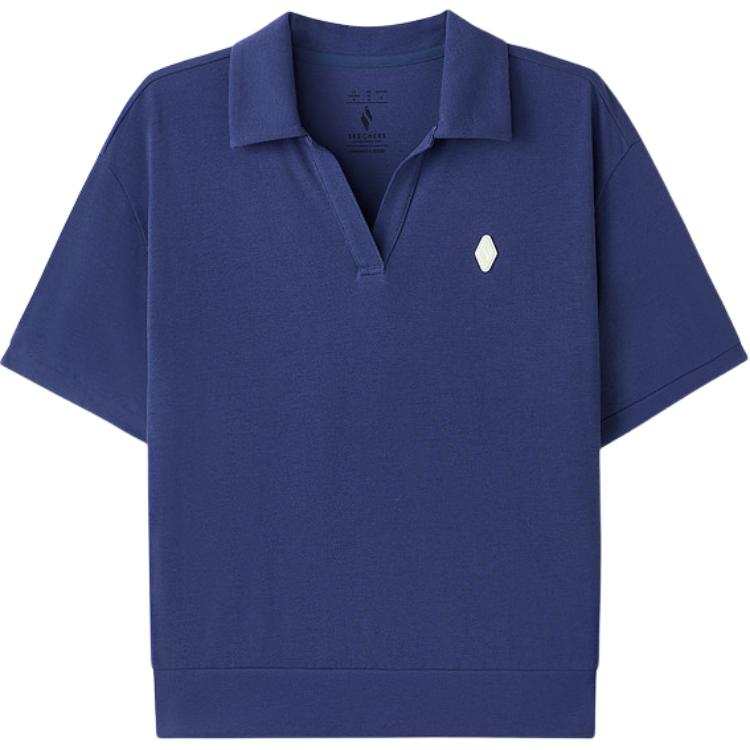 Skechers Polo Shirts Women's Champion Blue/04QJ Polo Collar Moderate Straight Fit