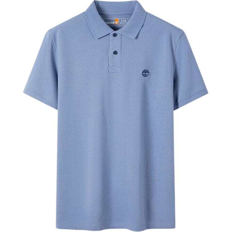Timberland Polo Shirts Men's Washed Blue/B88 Polo Collar Moderate