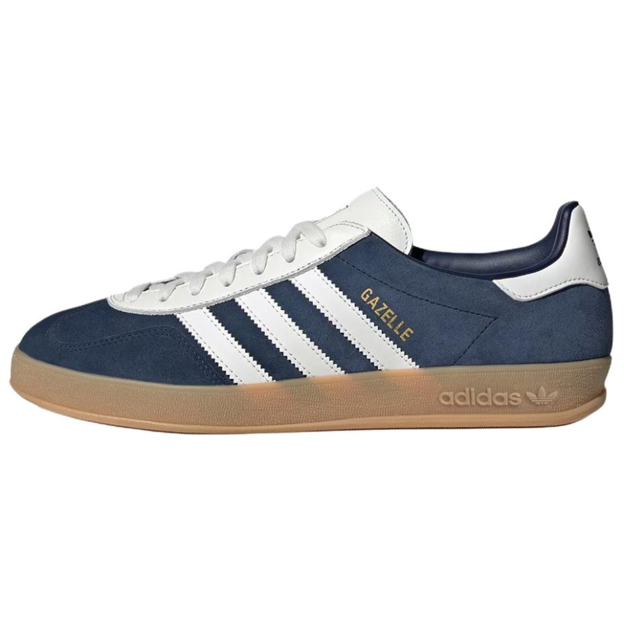 Adidas Originals Gazelle Leather German Army Trainers Unisex Indigo White