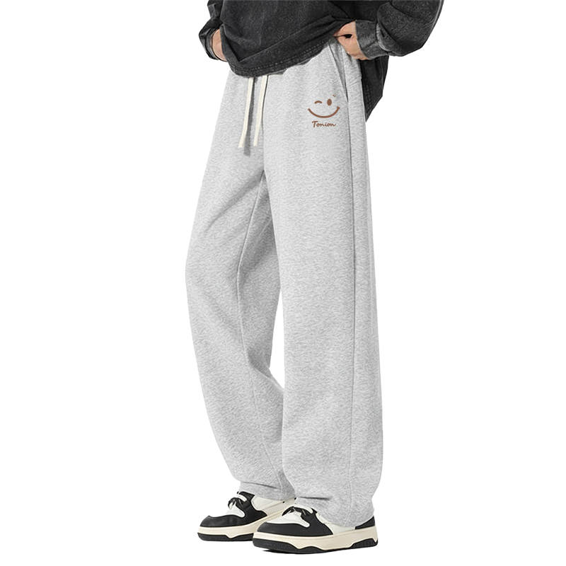 Tonlion Casual Pants Unisex Moderate Straight Fit Pants