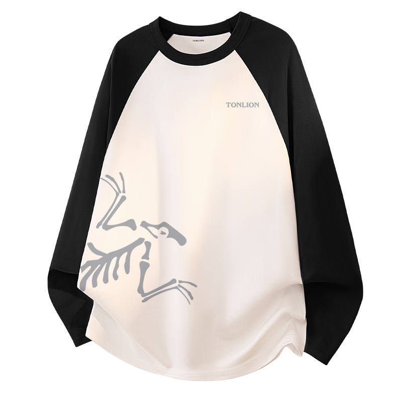 Tonlion T Shirts Unisex Crew Neck Moderate Straight Fit