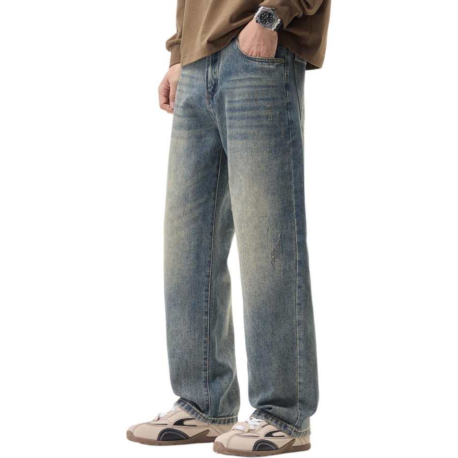 Tonlion Jeans Unisex Blue Moderate Harem Pants