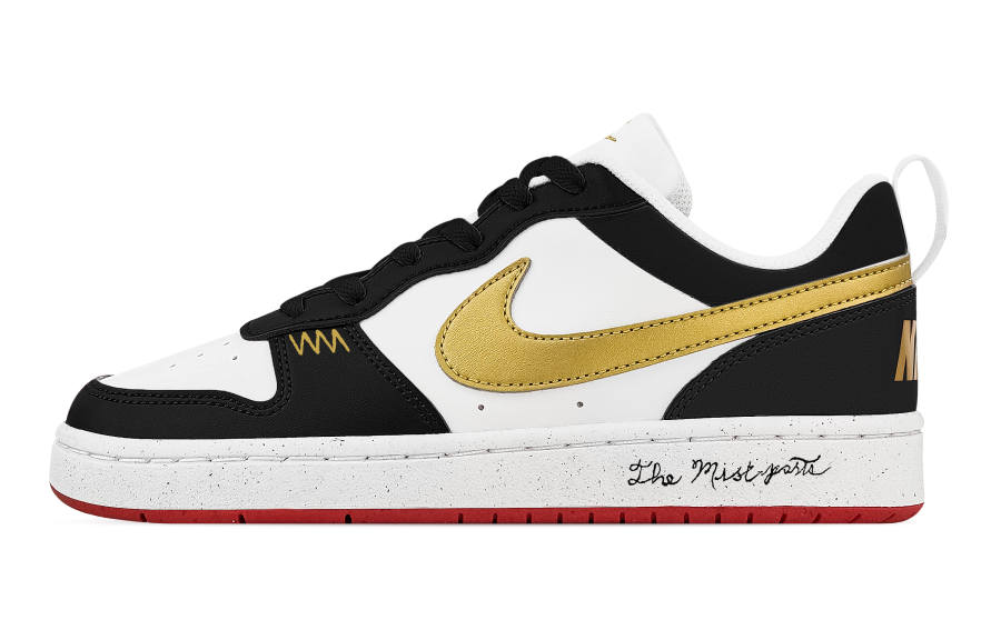 Nike Nike Court Borough Moonlight Queen Abrasion Resistant Slip Resistant Low top Skateboard Shoes Unisex Black Gold