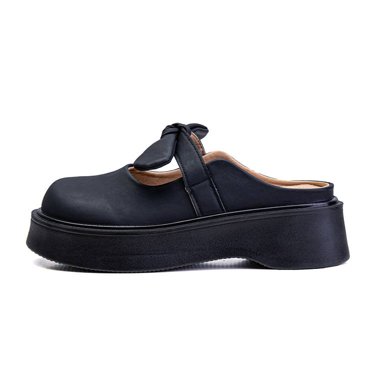 WARRIOR Warrior Platform Mary Jane Mules 6CM Women's Black