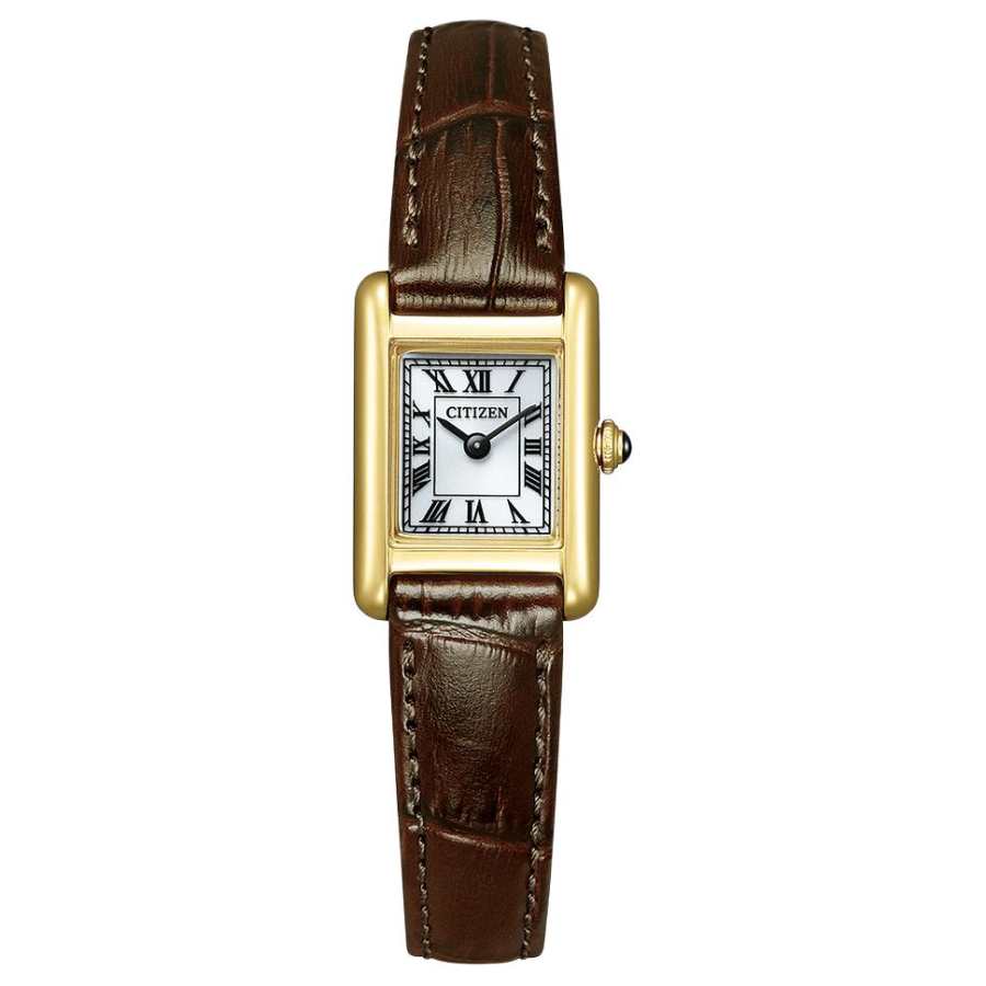 CITIZEN Kii Light Powered Quartz Movement Cow Leather Strap Watch 17.3mm Women's Watch White Dial