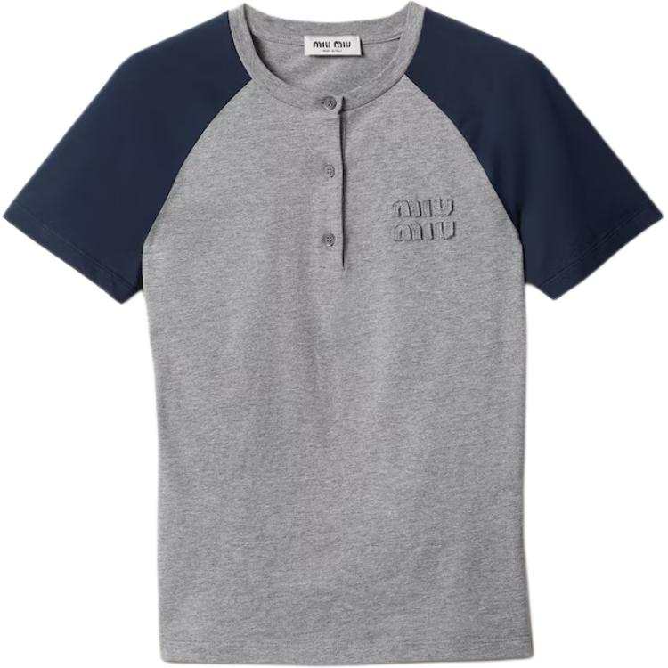 Miu Miu Two-Toned Crewneck T-Shirt