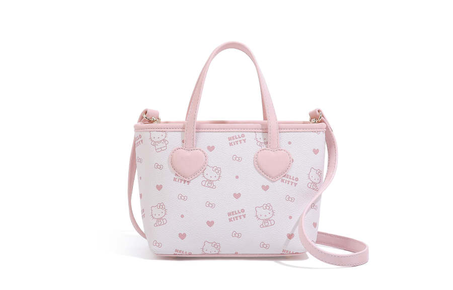Sanrio Hello Kitty Pu Handbag Large Women's Pink White