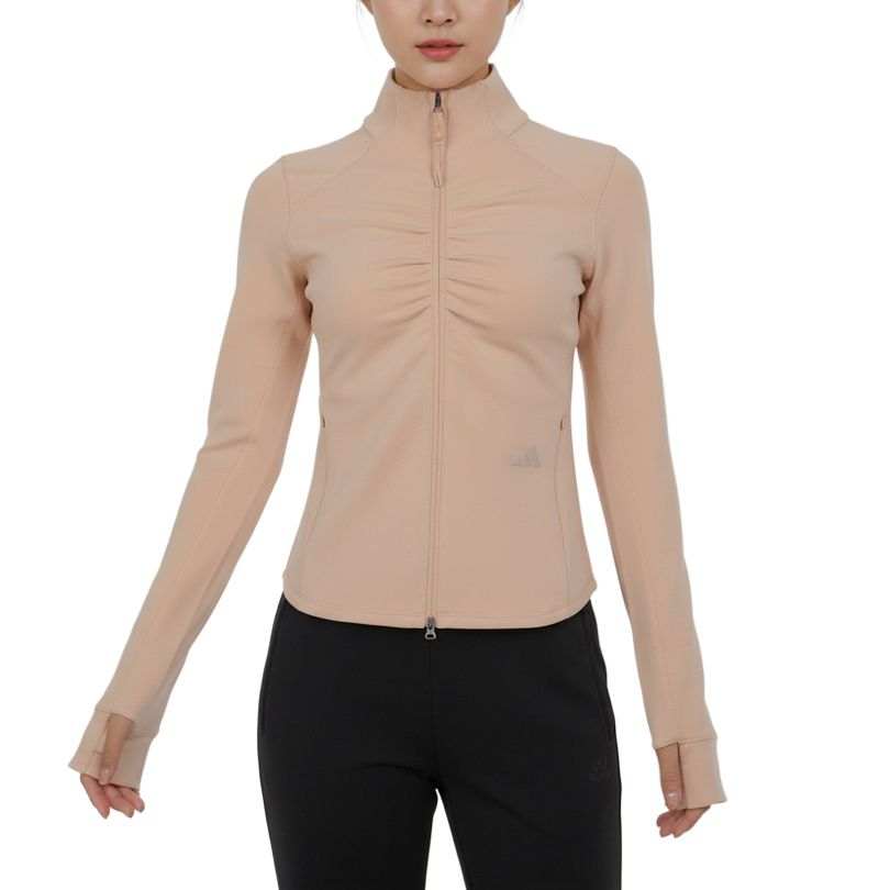 Adidas Adidas Jackets Women's Ecru Stand Collar Moderate Other