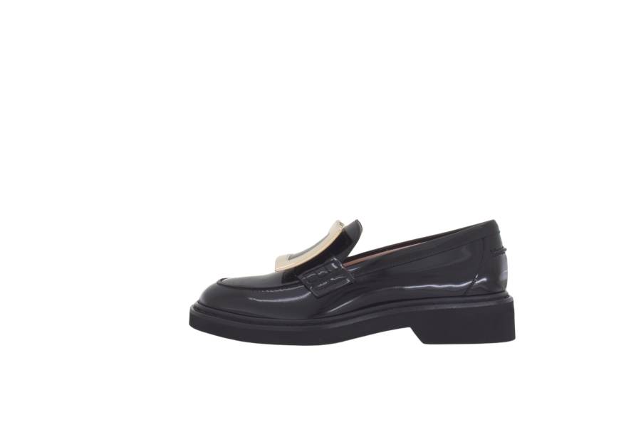 Roger Vivier Viv' Rangers Leather Loafers 2.5cm Women's Black