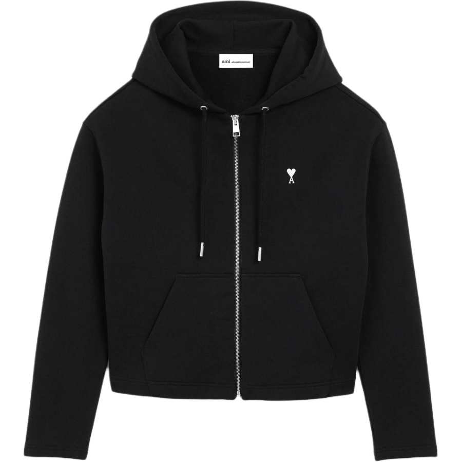 Amiparis Paris Ami De Coeur Zip-Up Drawstring Hoodie