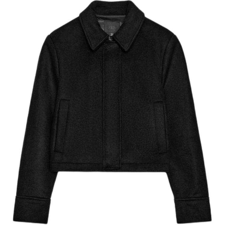 ZARA Jackets Women's Black Lapel Moderate Other