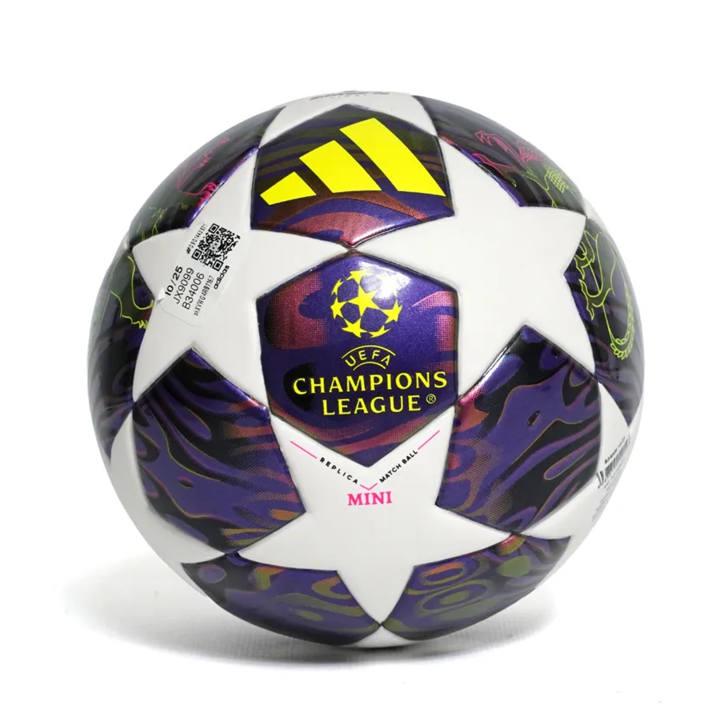 Adidas Adidas Size 1 Mini Ball Soccer Ball Synthetic Leather Machine Stitched Unisex White Purple