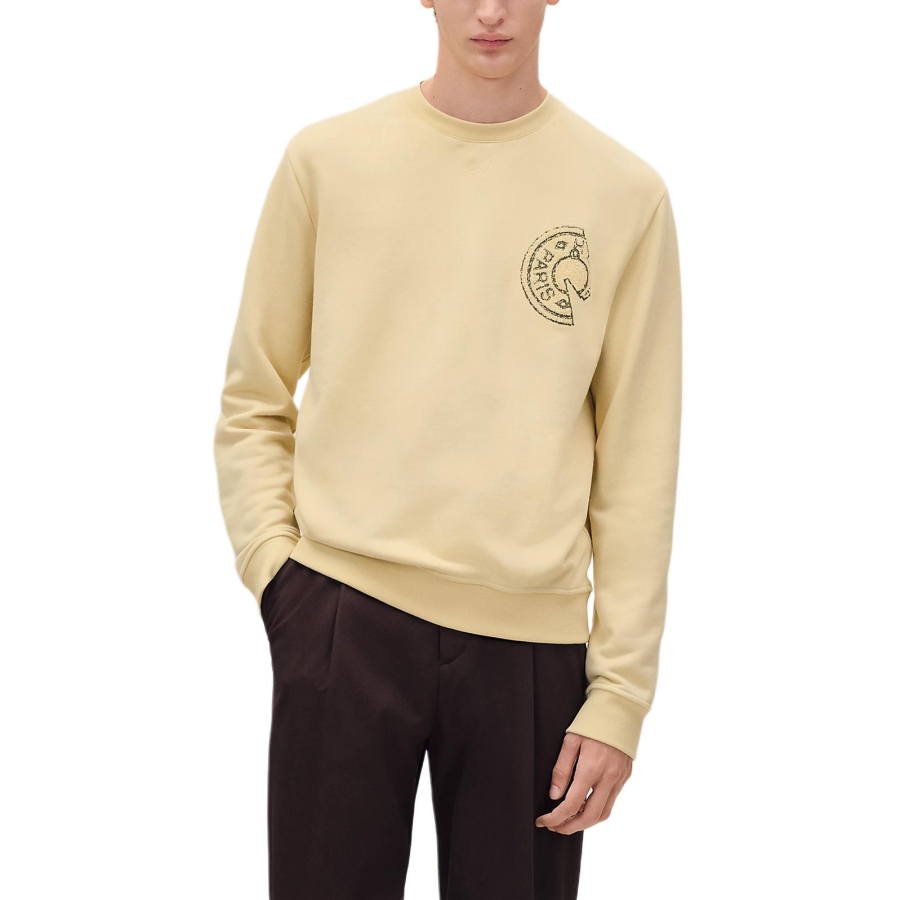 HERMES Knitwear Men's Yellow Crew Neck Moderate Other