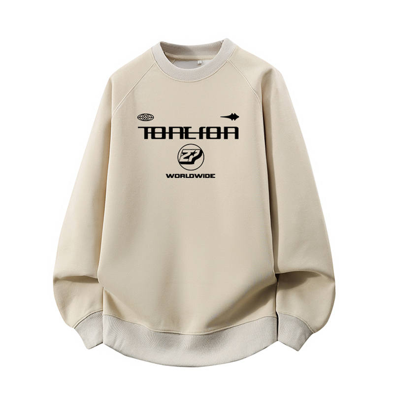 Tonlion Sweatshirts Unisex Crew Neck Moderate Regular