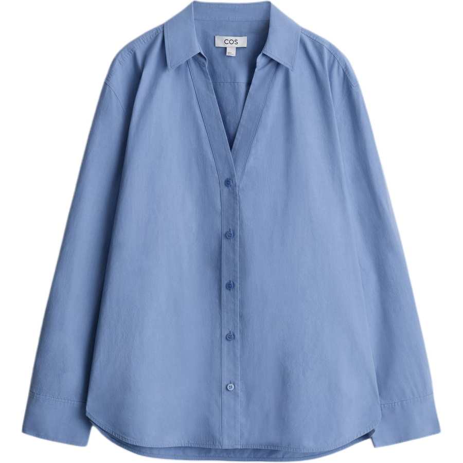 COS Shirts Women's Blue V Neck Moderate