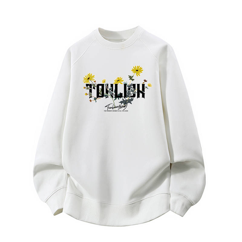 Tonlion Sweatshirts Unisex Crew Neck Moderate Regular