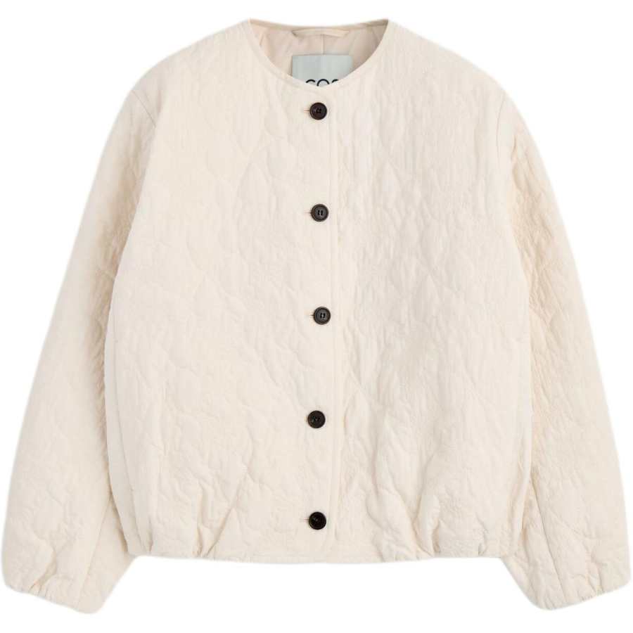 COS Jackets Women's Ivory White Crew Neck Moderate Other