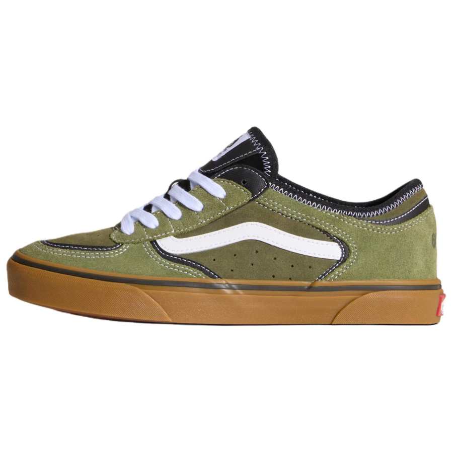 Vans Rowley Classic Skateboard Shoes Unisex Olive Green White