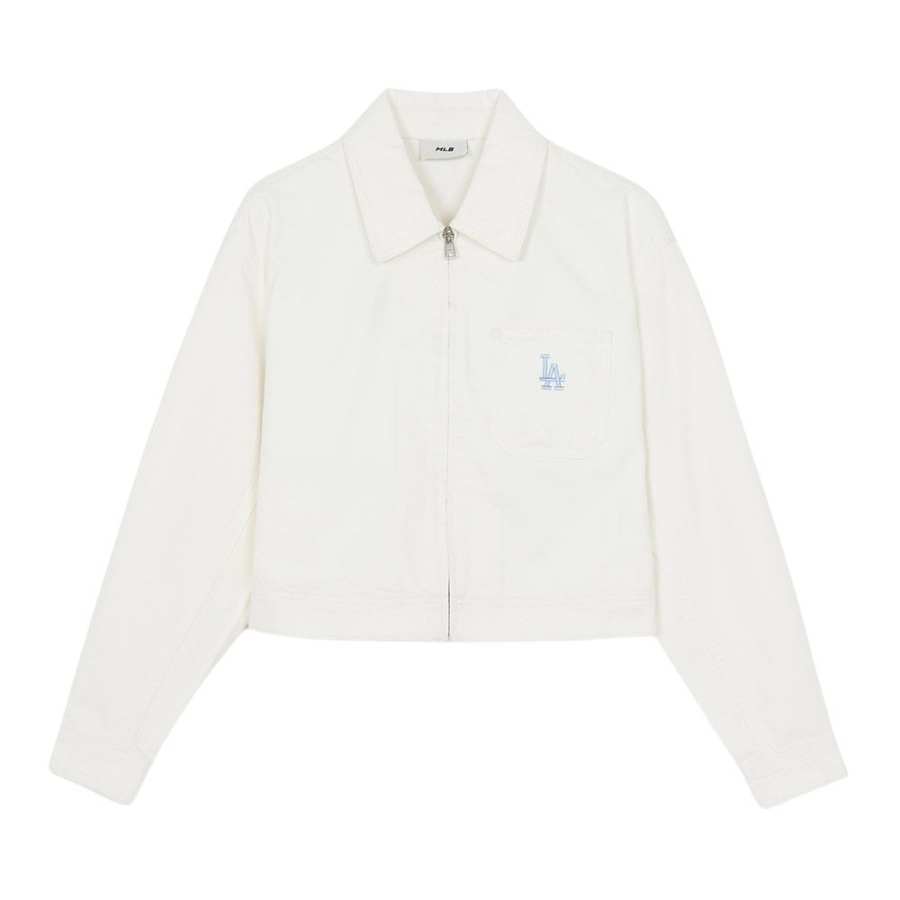 MLB Jackets Women's Los Angeles Dodgers/Ivory Lapel Moderate Other