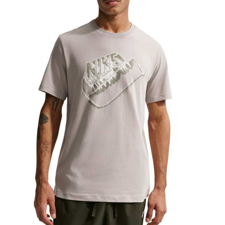 Nike Nike Sportswear T Shirts Men's Preppy Gray Crew Neck Moderate