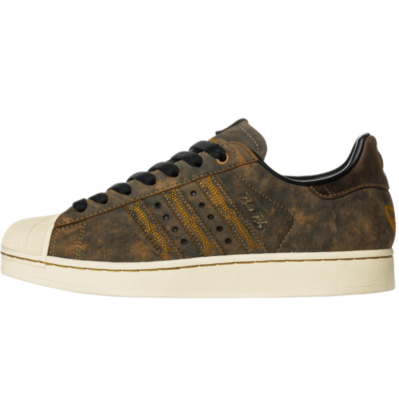 Adidas Originals x Brock Purdy SUPERSTAR Skateboard Shoes Unisex Brown Black