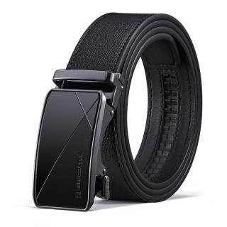 HLA Split Cow Leather Zinc Alloy Leather Belts Men's 3.5cm