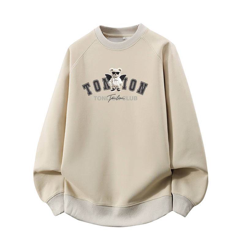 Tonlion Sweatshirts Unisex Crew Neck Moderate Regular