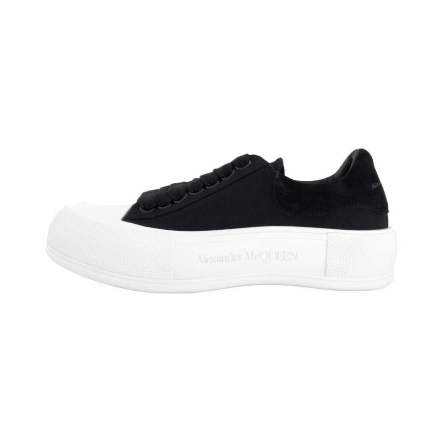 Alexander McQueen Deck Skate Plimsoll Shoes 'Black White' Women's