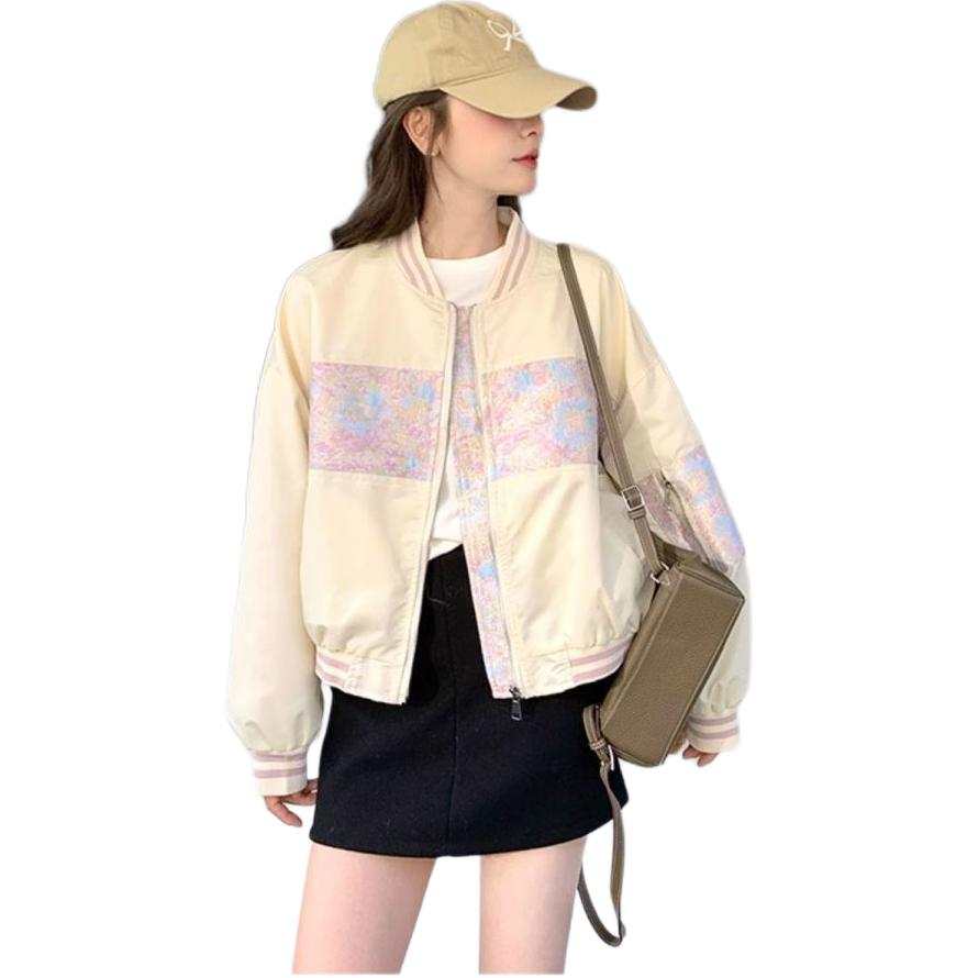 Cotton Gene Baseball Jacket Women's