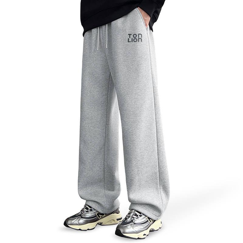 Tonlion Casual Pants Unisex Moderate Straight Fit Pants