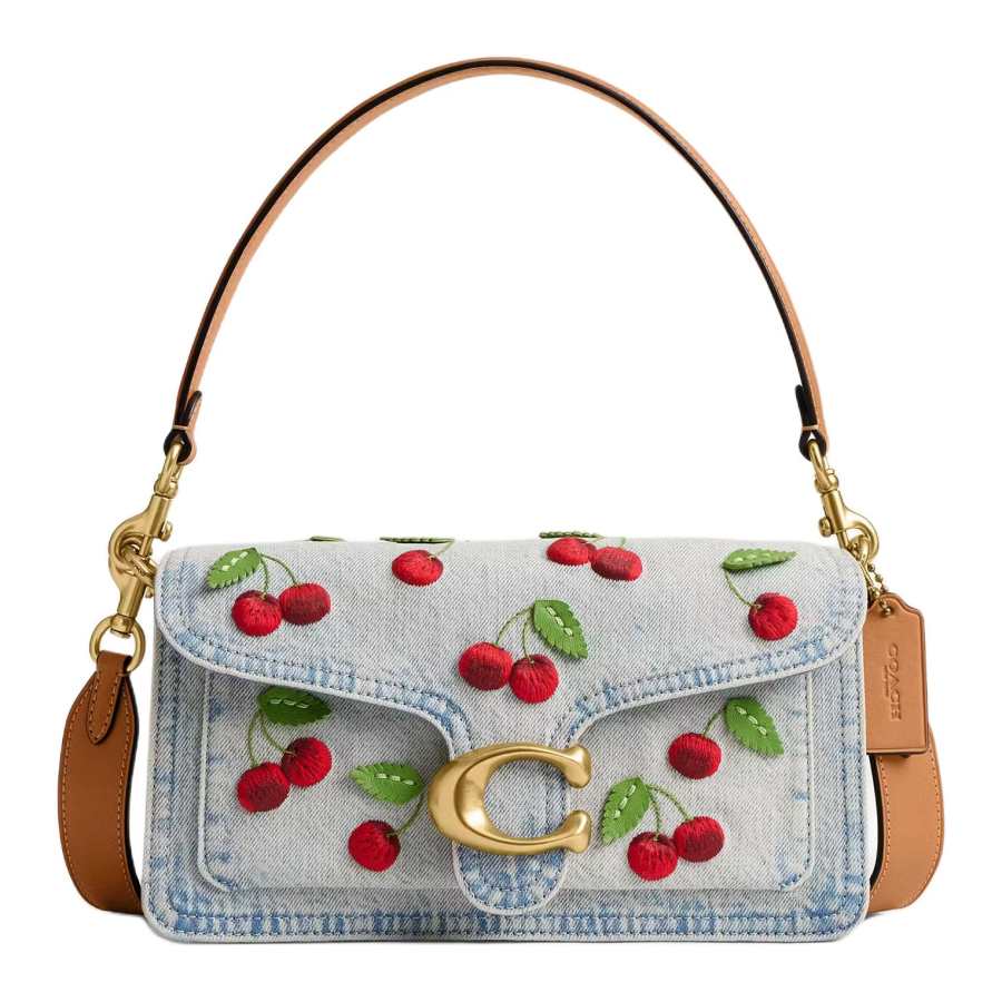 COACH COACH Tabby Fabric Handbag Medium Women's Blue