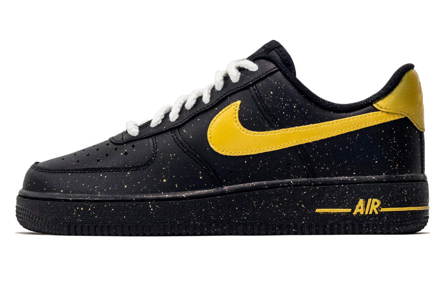 Nike Nike Air Force 1 Golden Mist Black Warrior, Tengfei Manufacturing Skateboard Shoes Unisex Black Gold