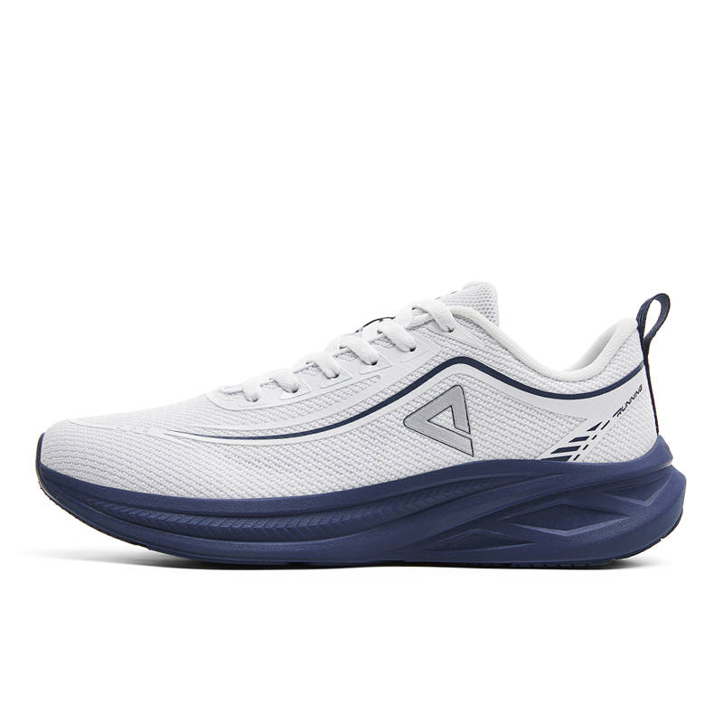 PEAK State Pole Breathable And Lightweight Low top Casual City Commuting Running Shoes Men's Light Gray Dark Blue
