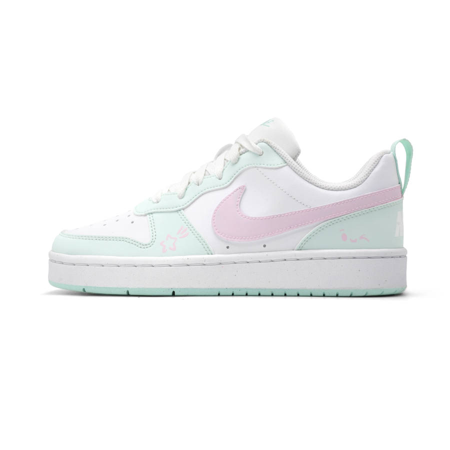 Nike Nike Court Borough Low top Skateboard Shoes Unisex White Cyan