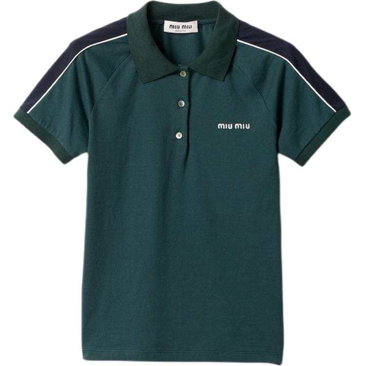 Miu Miu Logo-Embroidered Polo Shirt