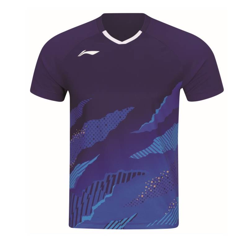 Li-Ning Li Ning Badminton Competition Collection Badminton Jersey Unisex Dark Purple Blue