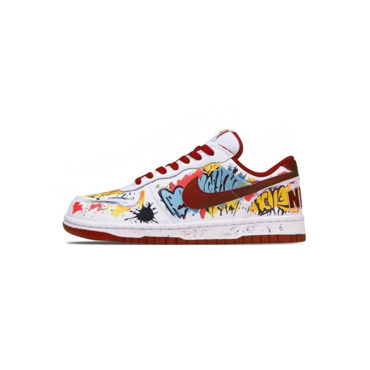 Nike Nike Big Leather Coverage Slip Resistant Low top Skateboard Shoes Men's Red