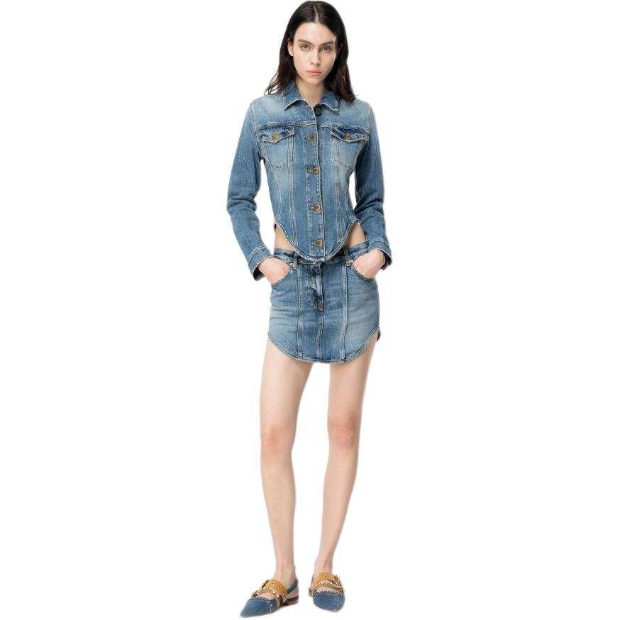 PINKO SS24 Denim Jacket Women's Blue
