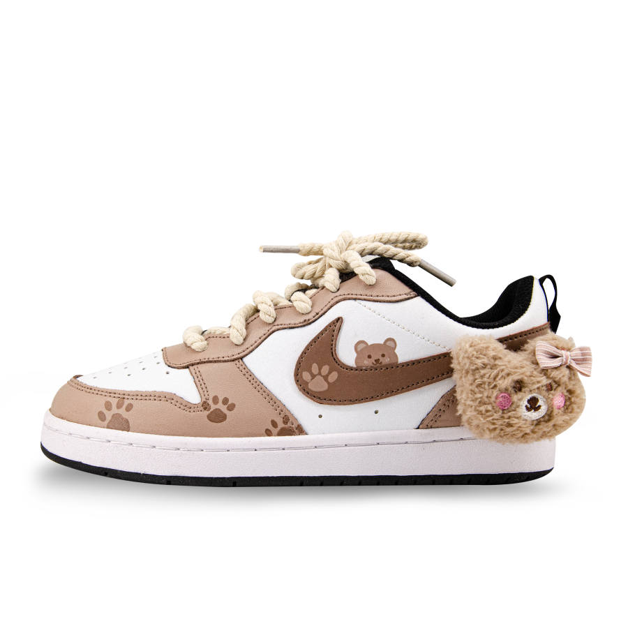 Nike Nike Court Borough Quick Dry Low top Kids' Skateboarding Shoes Coffee Teenagers