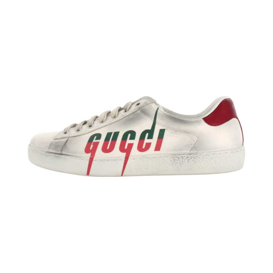 GUCCI GUCCI Ace "GUCCI Blade Distressed" Sneakers White