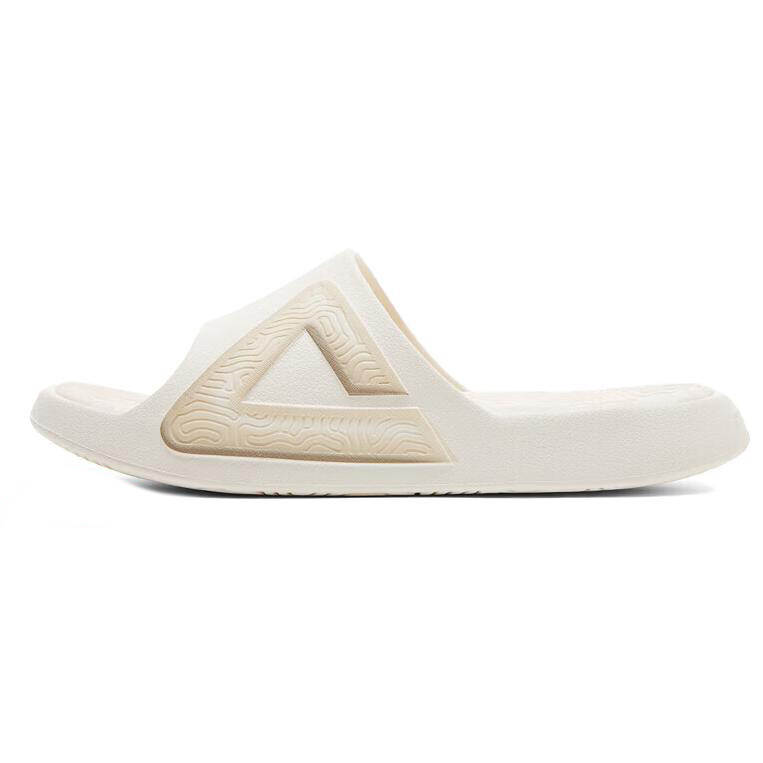 PEAK Tai Ji1.0 Cushioning Slip Resistant Abrasion Resistant Slide Slippers Men's Canvas White